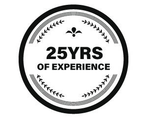 25 yrs of Experience badge